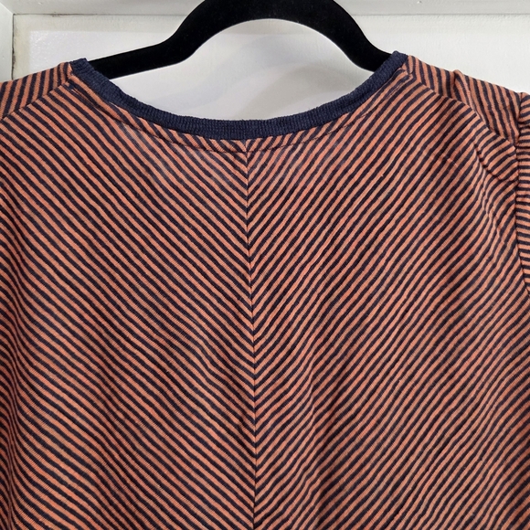 Women's Brooks Brothers Terracotta Orange & Navy Blue T Shirt, Size S - Picture 11 of 14